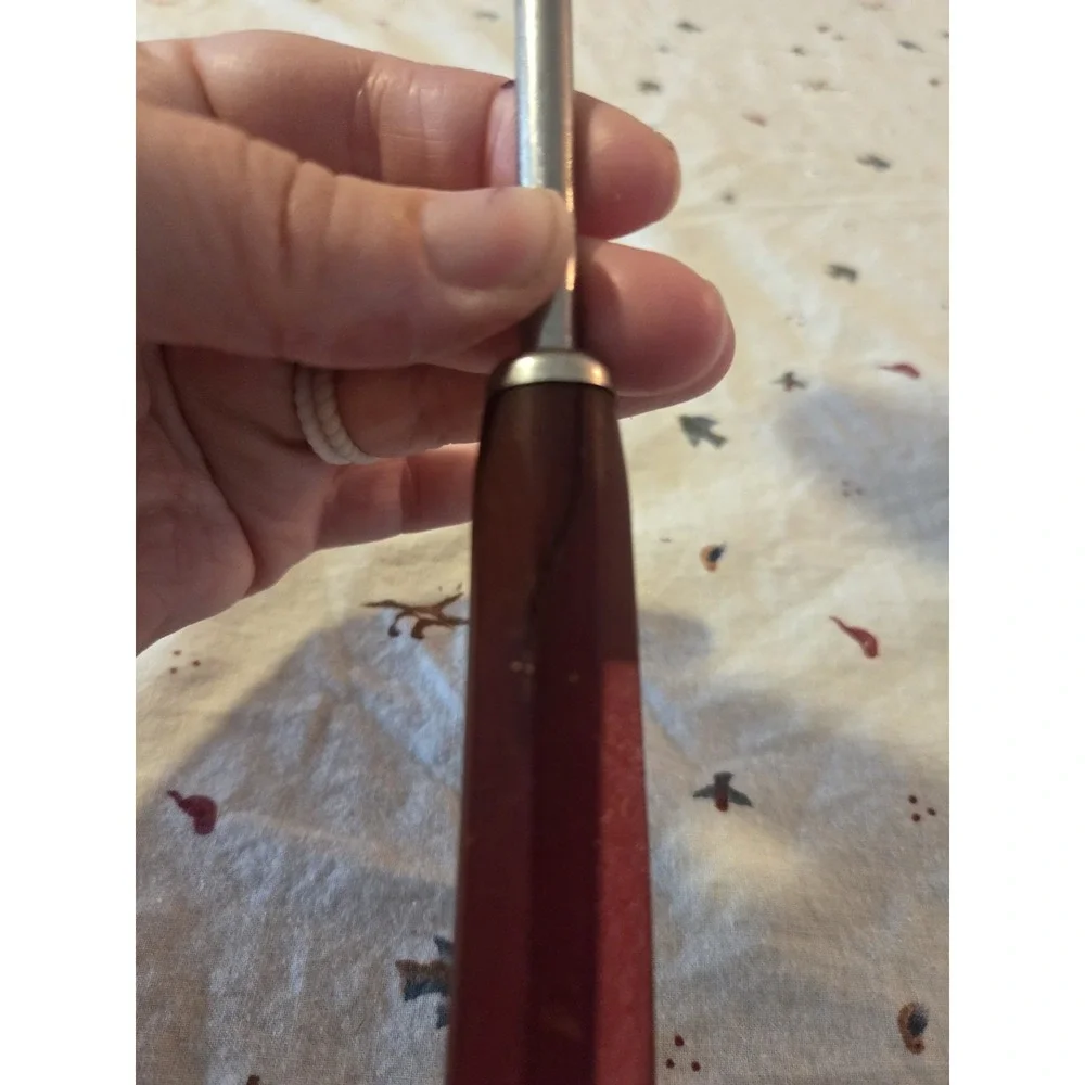 VTG 1950's Corona Red‎ Bakelite Handle Gravy Ladle Retro Serving Spoon Farmhouse